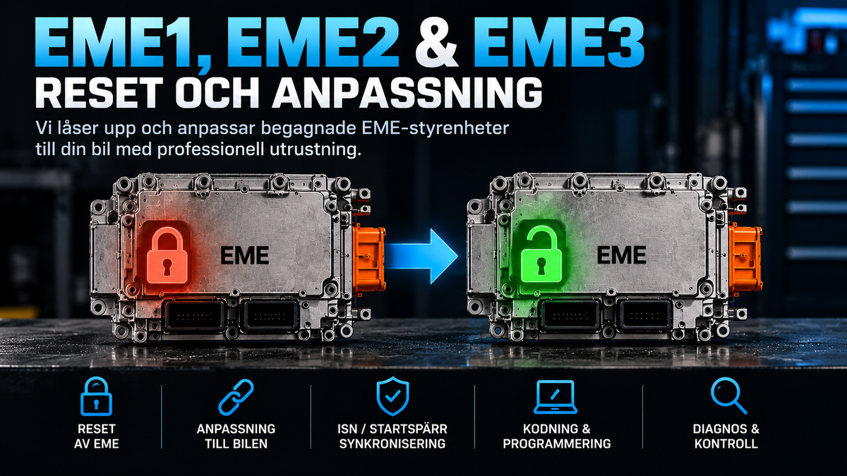 BMW EME1, EME2 & EME3 – Återställning och programmering